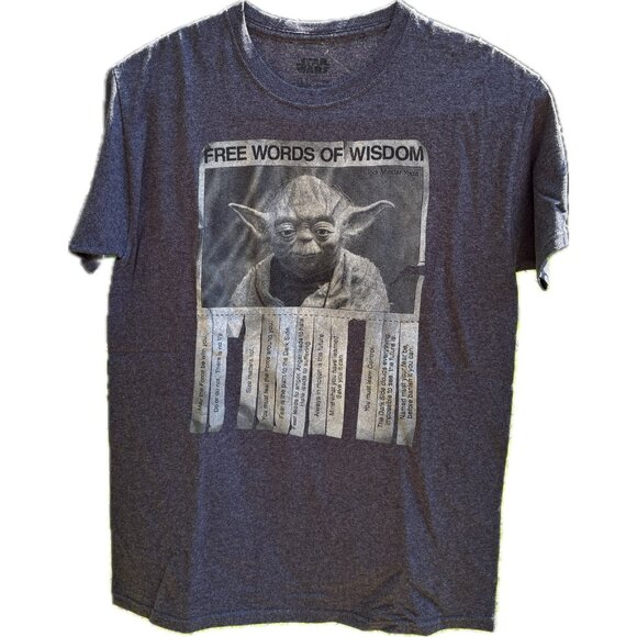 Star Wars Jedi Yoda “Free Words of Wisdom” Graphic Tee - Men’s Medium - Picture 1 of 11